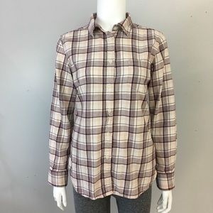 MEC Mountain Equipment Organic Cotton Shirt Plaid Long Sleeve Button
